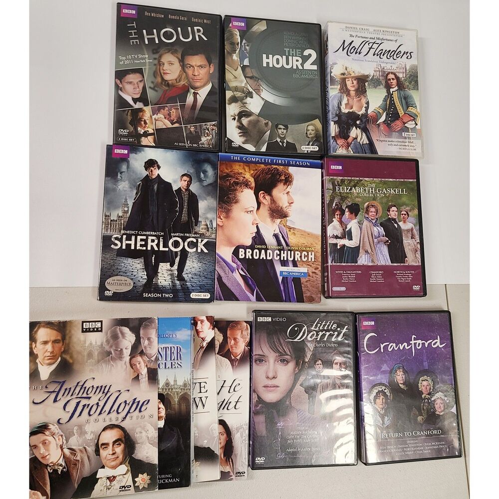 BBC Drama DVD Lot Sherlock Broadchurch Little Dorrit Cranford Moll Flanders